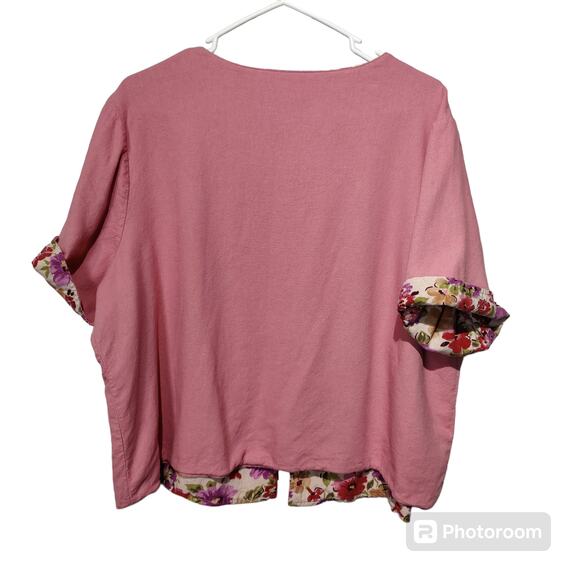 Studio Ease Women's Plus Sz 16W Linen Blend Maxi Dress and Jacket Reversible - Picture 5 of 9